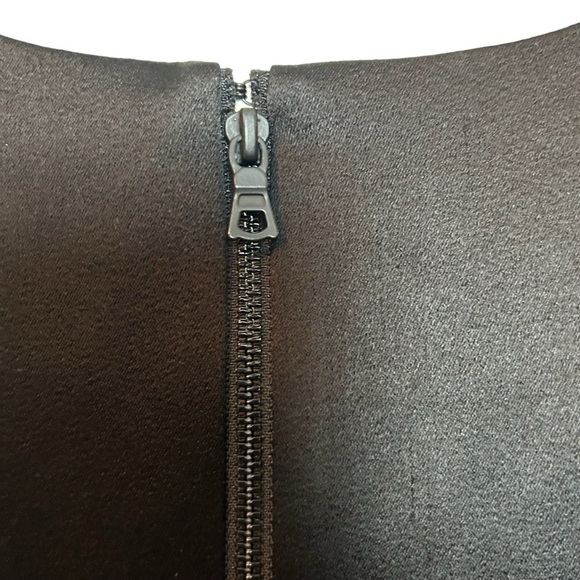 Alice + Olivia Black Sleeveless Scoop Neck Drop Waist Mini Skater Dress Sz.10 - Picture 8 of 14